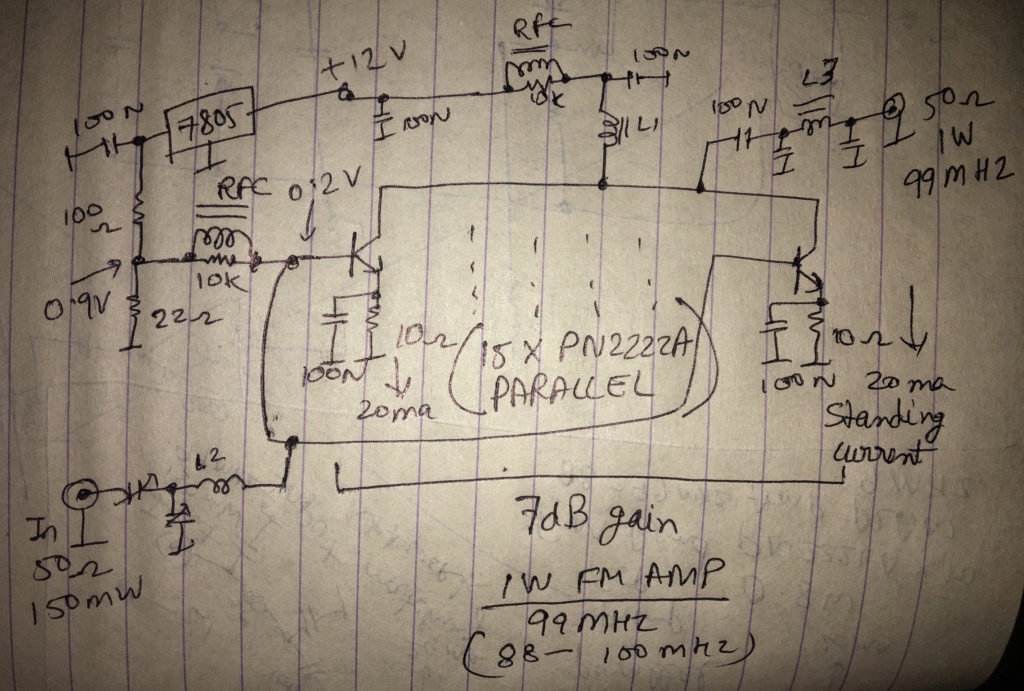 Proposed 1W PN2222A based FM AMP 33495410