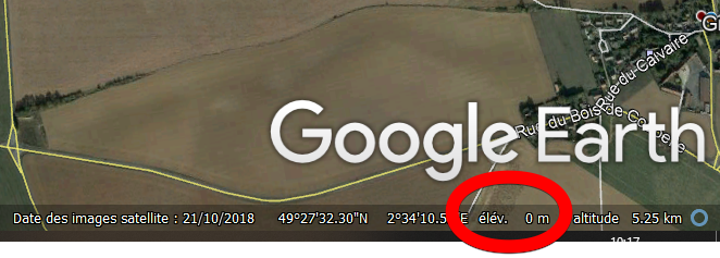 [résolu]L'élévation a disparu depuis quelques jours. Google10