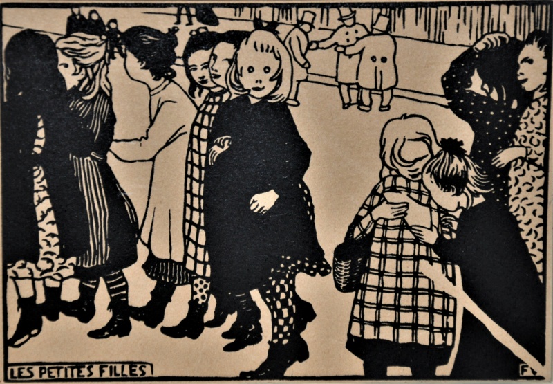 "Les petites filles" xylographie de Félix Vallotton. Dsc_0941