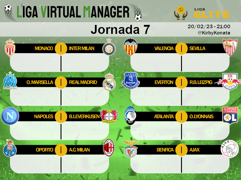 Alineaciones: Jornada 7 J710