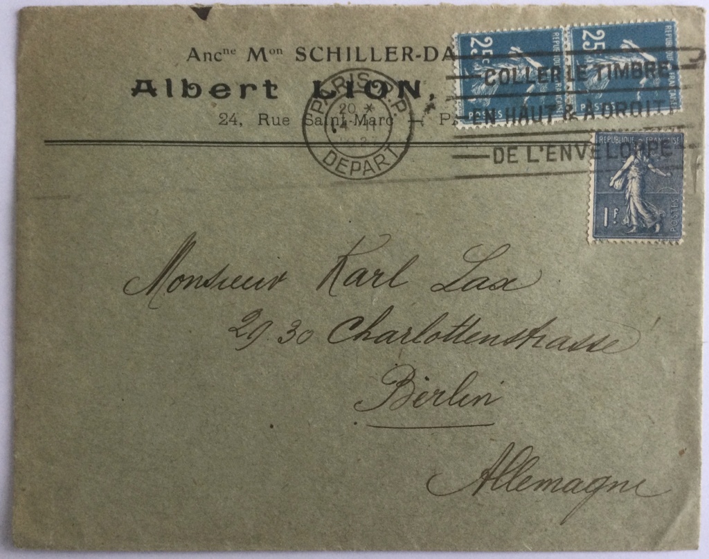 Lettre pour Berlin sans cachet d arrivée 5a019910