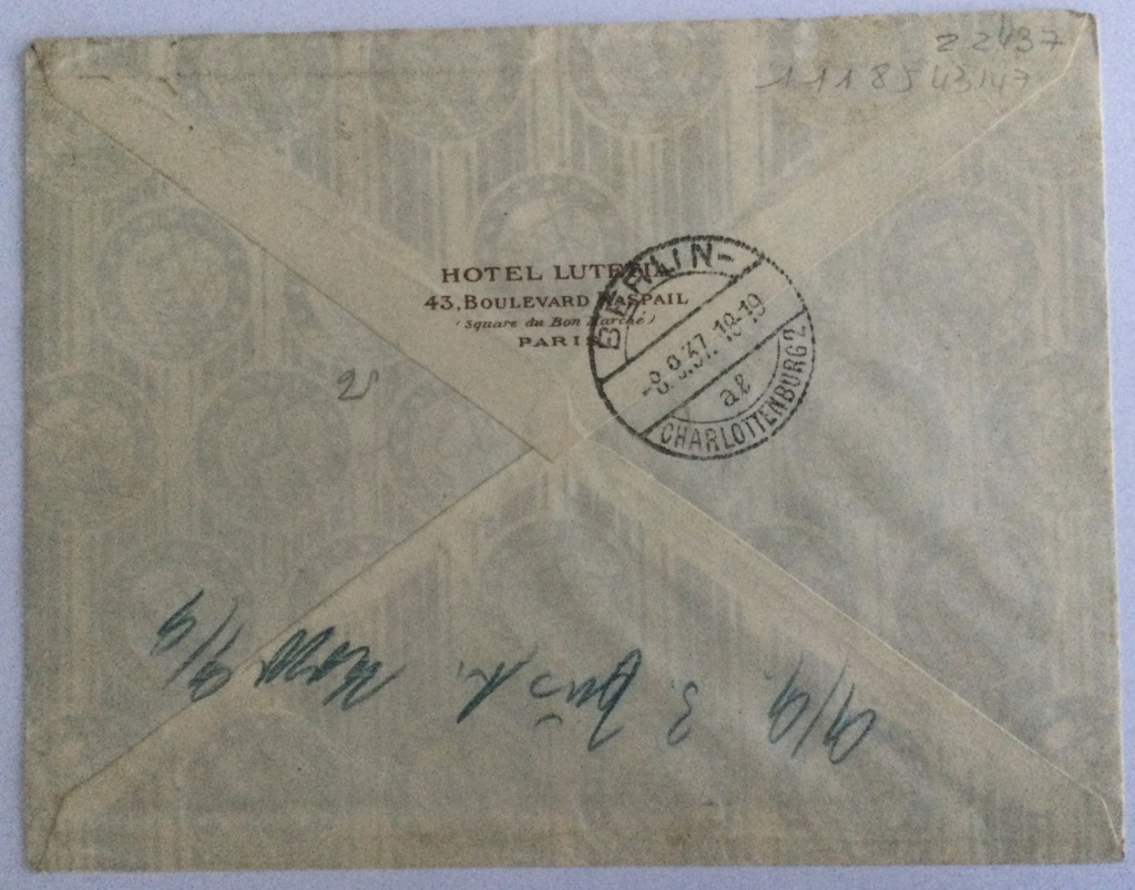 Besoin d aide tarif de cette lettre sept 1937 pour Berlin  Ce528f10