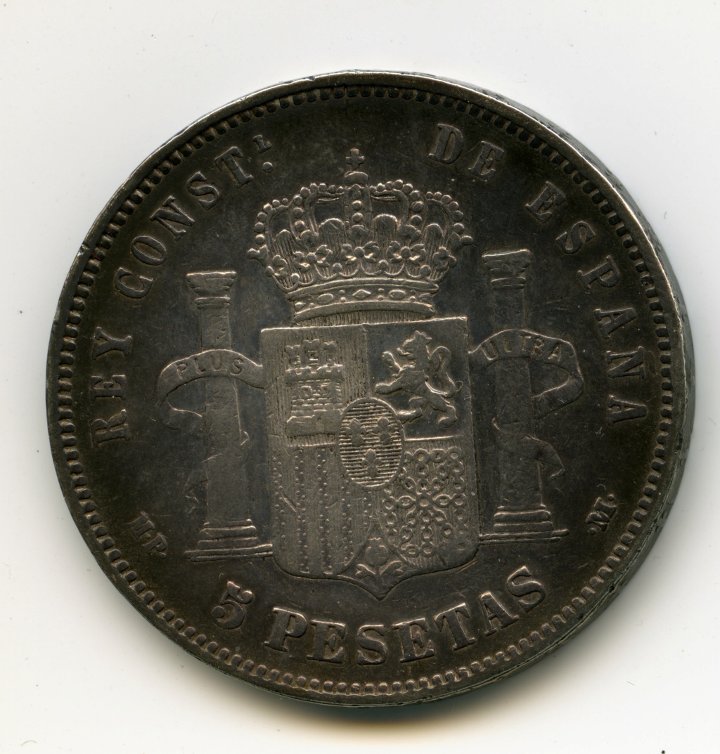 Alfonso XIII 5 Pesetas 1888 MPM Duro Sevillano 1888_a11