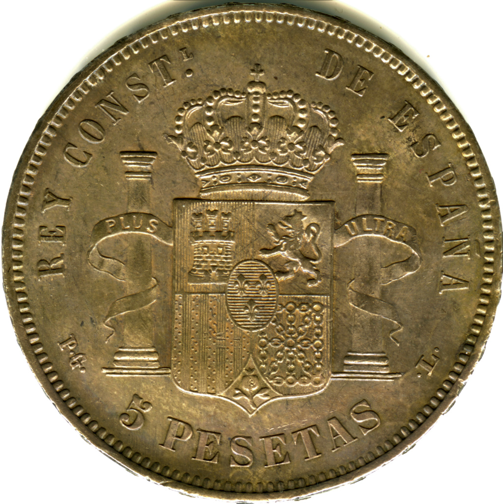 5 pesetas Alfonso XIII 1893 * 18-93 PGL. ¿Pabellón oreja incuso? 1893_p10