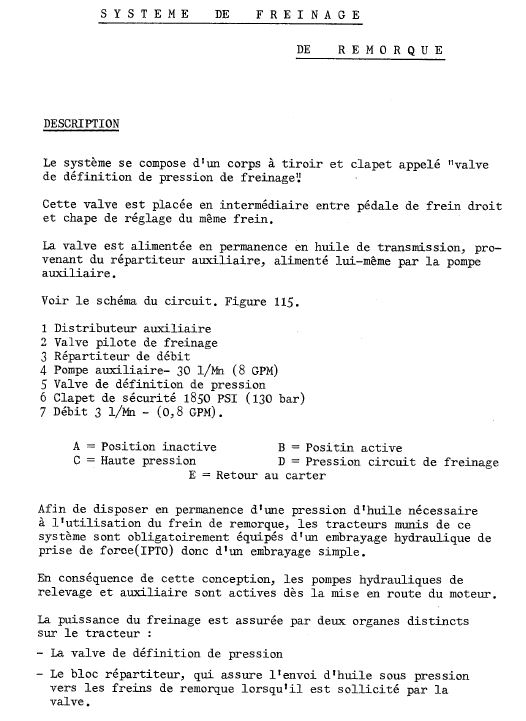 MF 168 - circuit pompe hydraulique auxiliaire et freinage remorque Texte_11