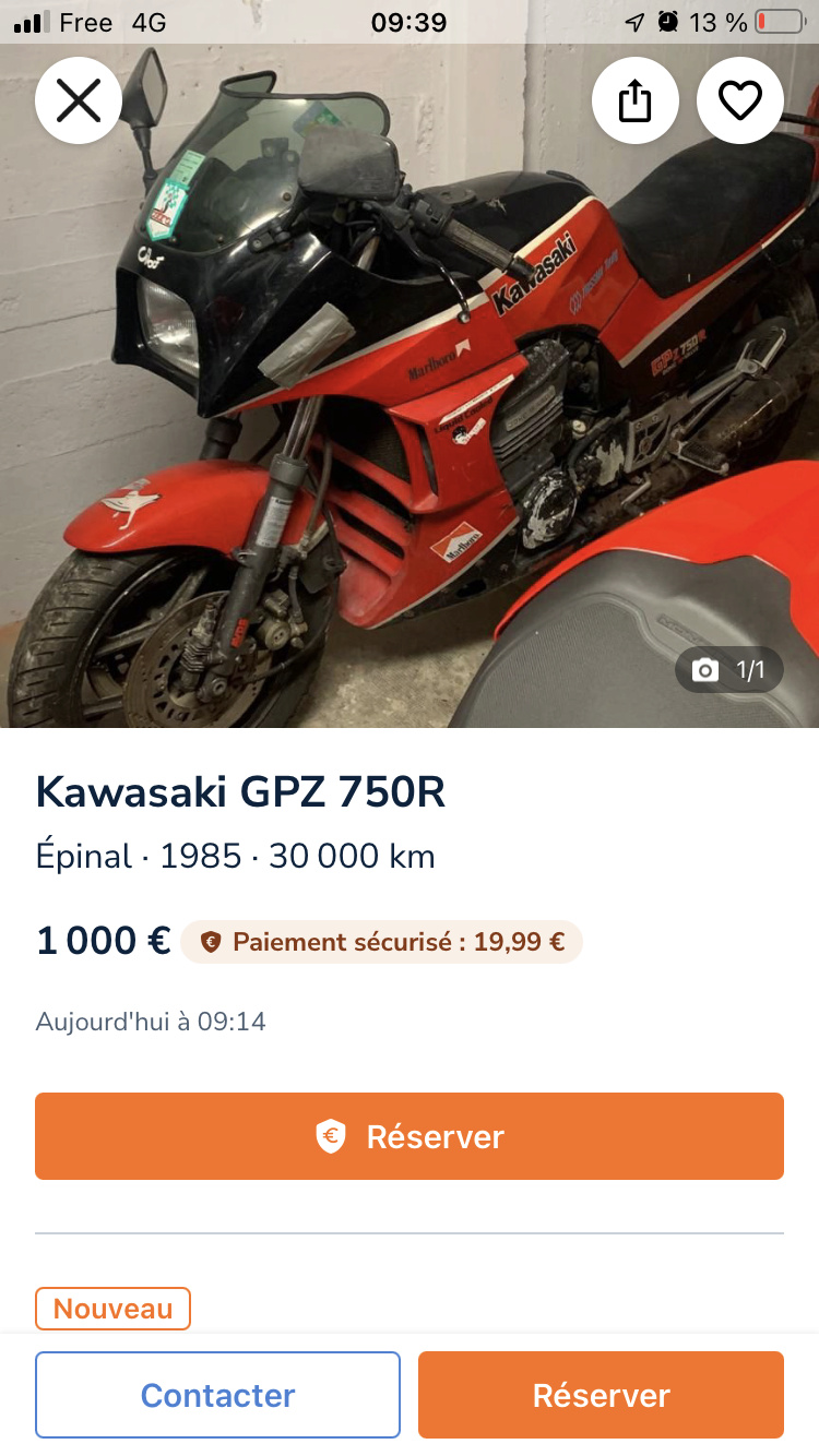 Vends Kawasaki GPZ 750R 089a7710