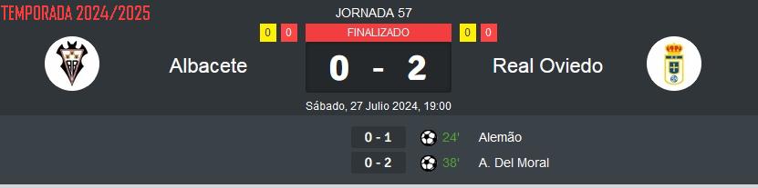 LIGA HYPERMOTION 2024/2025 JORNADA 14 ALBACETE BALOMPIE-REAL OVIEDO (POST OFICIAL) 01878