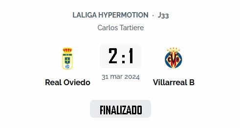 LIGA HYPERMOTION TEMPORADA 2023/2024 JORNADA 33 REAL OVIEDO-VILLARREAL CF B (POST OFICIAL) 02586