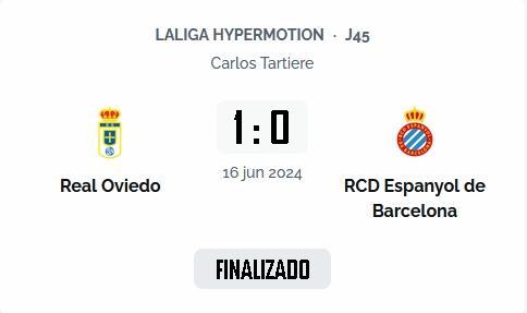 LIGA HYPERMOTION TEMPORADA 2023/2024 PLAY OFF ASCENSO A PRIMERA DIVISION FINAL IDA REAL OVIEDO-RCD ESPANYOL (POST OFICIAL) 02648