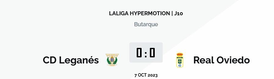 LIGA HYPERMOTION TEMPORADA 2023/2024 JORNADA 10 CD LEGANES-REAL OVIEDO (POST OFICIAL) 03374