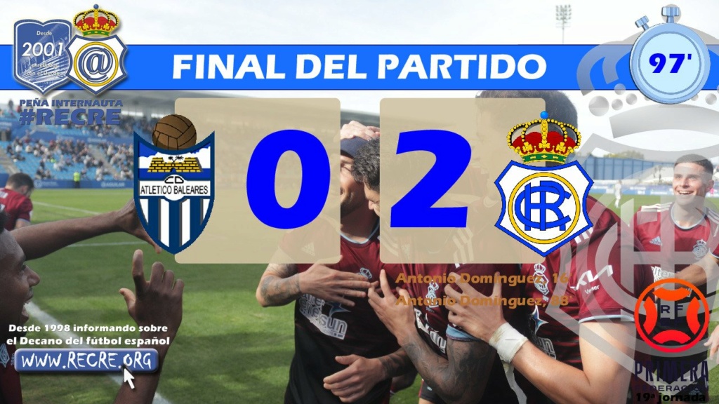 PRIMERA FEDERACION TEMPORADA 2023/2024 JORNADA 19 CD ATLETICO BALEARES-RECREATIVO (POST OFICIAL) 05339