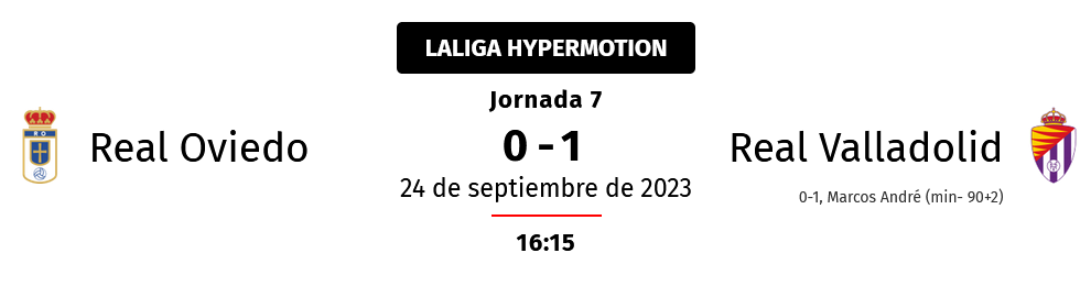 LIGA HYPERMOTION TEMPORADA 2023/2024 JORNADA 7 REAL OVIEDO-REAL VALLADOLID CF (POST OFICIAL) 07214