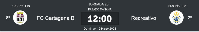 2ª RFEF GRUPO IV TEMPORADA 2022/2023 JORNADA 26 FC CARTAGENA B-RECREATIVO (POST OFICIAL) 0993