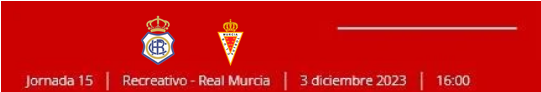 PRIMERA FEDERACION TEMPORADA 2023/2024 JORNADA 15 RECREATIVO-REAL MURCIA CF (POST OFICIAL) 10246