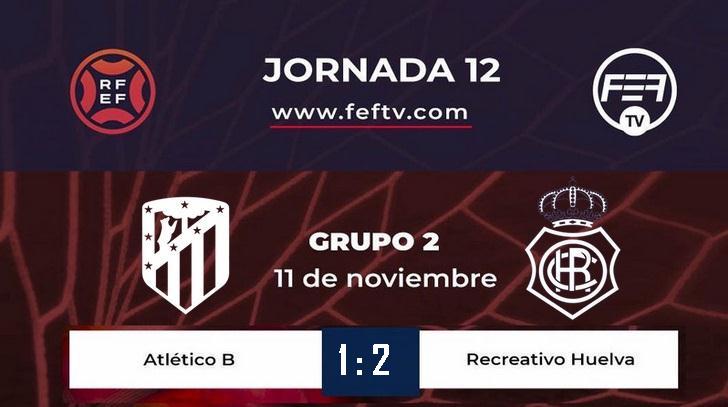 PRIMERA FEDERACION TEMPORADA 2023/2024  JORNADA 11 CLUB ATLETICO MADRID B-RECREATIVO (`POST OFICIAL) 14151