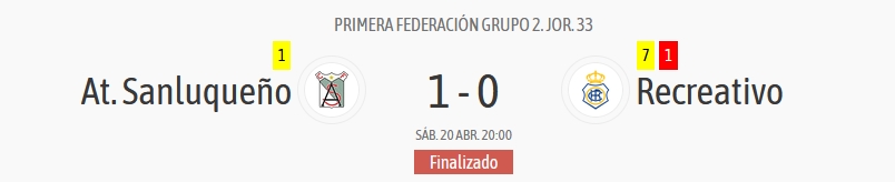 PRIMERA FEDERACION TEMPORADA 2023/2024 JORNADA 33 ATLETICO SANLUQUEÑO CF-RECREATIVO (POST OFICIAL) 17258