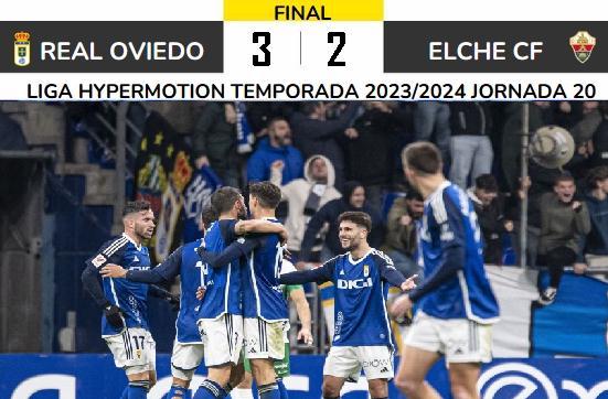 LIGA HYPERMOTION TEMPORADA 2023/2024 JORNADA 20 REAL OVIEDO-ELCHE CF (POST OFICIAL) 19198