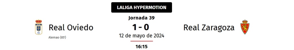 LIGA HYPERMOTION TEMPORADA 2023/2024 JORNADA 39 REAL OVIEDO-REAL ZARAGOZA (POST OFICIAL) 21284