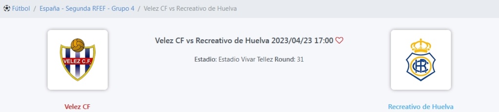 2ª RFEF GRUPO IV TEMPORADA 2022/2023 JORNADA 31 VELEZ CF-RECREATIVO (POST OFICIAL) 2970