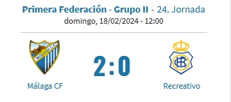 PRIMERA FEDERACION TEMPORADA 2023/2024 JORNADA 24 MALAGA CF-RECREATIVO (POST OFICIAL) - Página 2 33155