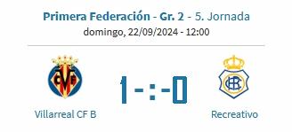 PRIMERA FEDERACION 2024/2025 JORNADA 5 VILLARREAL CF B-RECREATIVO (POST OFICIAL) 36213