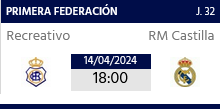 PRIMERA FEDERACION TEMPORADA 2023/2024 JORNADA 32 RECREATIVO-REAL MADRID CASTILLA (POST OFICIAL) 3641