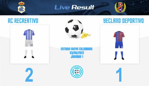 2ª RFEF GRUPO IV TEMPORADA 2022/2023 JORNADA 1 RECREATIVO-YECLANO DEPORTIVO (POST OFICIAL) 3712