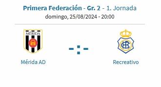 PRIMERA FEDERACION 2024/2025 JORNADA 1 AD MERIDA-RECREATIVO (POST OFICIAL) 37183