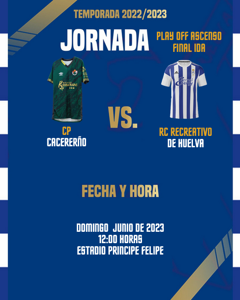 TEMPORADA 2022/2023 PLAY OFF ASCENSO A PRIMERA RFEF FINAL IDA CLUB POLIDEPORTIVO CACEREÑO-RECREATIVO (POST OFICIAL) 3723