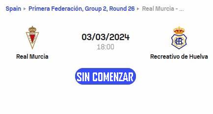 PRIMERA FEDERACION TEMPORADA 2023/2024 JORNADA 26 REAL MURCIA CF-RECREATIVO (POST OFICIAL) 47110