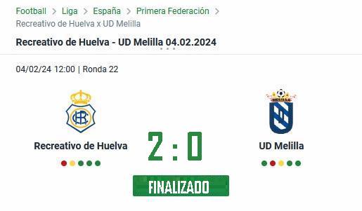 PRIMERA FEDERACION TEMPORADA 2023/2024 JORNADA 22 RECREATIVO-UD MELILLA (POST OFICIAL) 5983