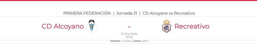 PRIMERA FEDERACION TEMPORADA 2023/2024 JORNADA 21 CD ALCOYANO-RECREATIVO (POST OFICIAL) 6168