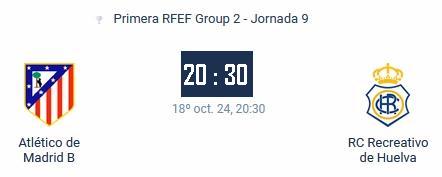 PRIMERA FEDERACION 2024/2025 JORNADA 9 CLUB ATLETICO MADRID B-RECREATIVO (POST OFICIAL) 8091