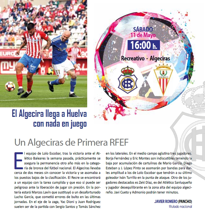 PRIMERA FEDERACION TEMPORADA 2023/2024 JORNADA 36 RECREATIVO-ALGECIRAS CF (POST OFICIAL) Capt1781