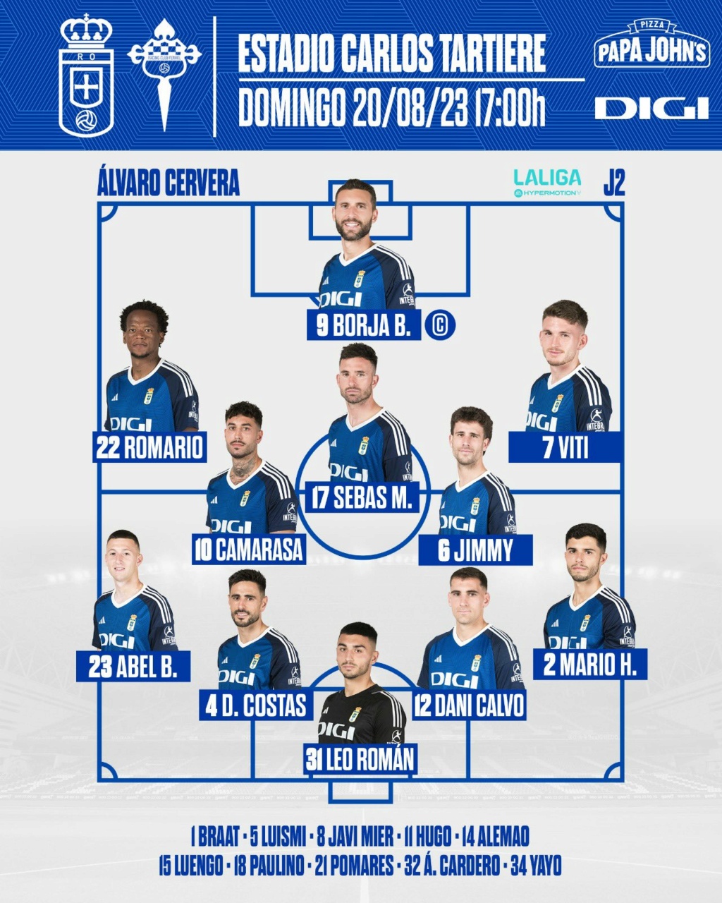 LIGA HYPERMOTION TEMPORADA 2023/2024 JORNADA 2 REAL OVIEDO-RACING CLUB FERROL (POST OFICIAL) F3-uy710