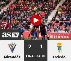 LIGA HYPERMOTION TEMPORADA 2023/2024 JORNADA 17 CD MIRANDÉS-REAL OVIEDO (POST OFICIAL) Scre5201