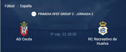 PRIMERA FEDERACION TEMPORADA 2023/2024 JORNADA 2 AD CEUTA FC-RECREATIVO (POST OFICIAL) Scree197