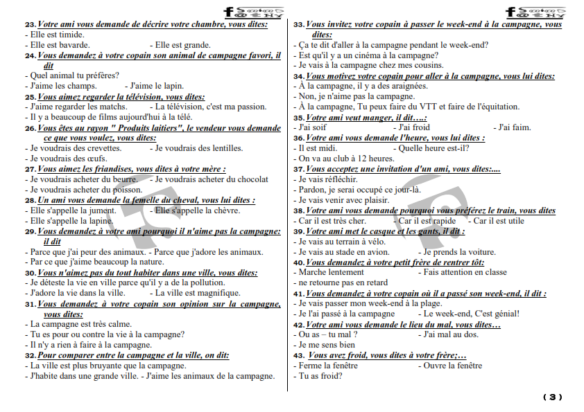  نماذج امتحان اللغة الفرنسية لتالتة ثانوى بالاجابات مسيو عمرو حجازي 3_ayo_10