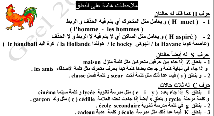 مذكرة شرح لغة فرنسية الصف الاول الثانوي تيرم اول - صفحة 1 Scree229