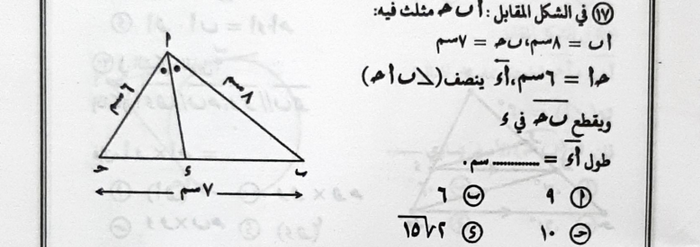 امتحان رياضيات للصف الاول الثانوي الترم الاول نظام جديد بالاجابات أ. صالح مرسي Scree773