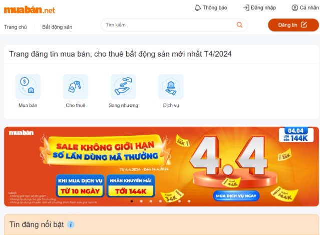 Tổng hợp các website bất động sản đăng tin lớn nhất tại Việt Nam Muaban10