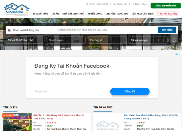 Tổng hợp các website bất động sản đăng tin lớn nhất tại Việt Nam Sosanh10