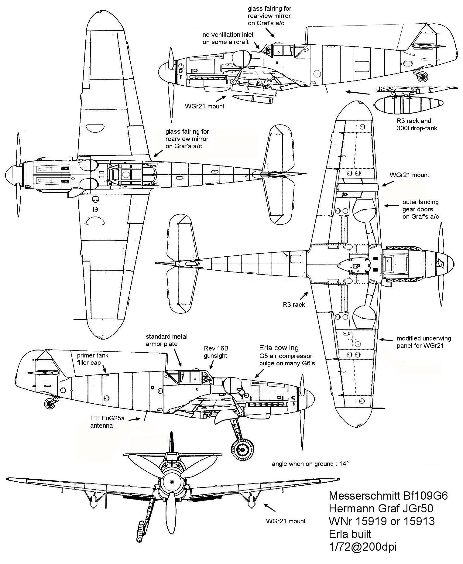 (GB Jicéhem) [AZ Model] Messerschmitt Bf 109G-6 JGr50  1/72 - Page 2 Bf109112