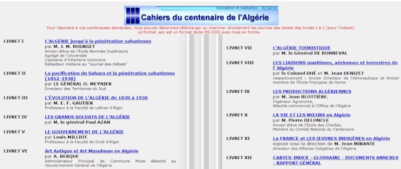 Les Cahiers du Centenaire de l' Algérie (1830 - 1930) Captur25