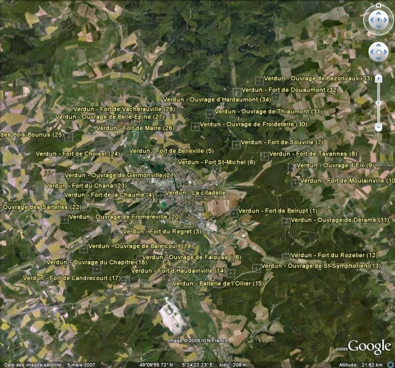 Bataille de Verdun - Meuse - France [fichier KMZ pour Google Earth] Verdun11