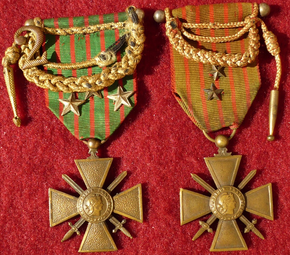 Minis Fourragères sur croix de guerre 14/17. P1170211