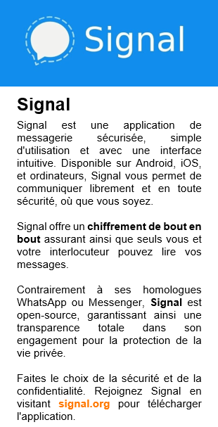 WhatsApp, Signal, .... Signal10