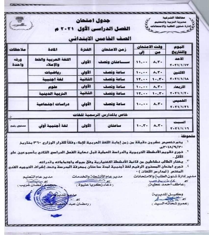 تجميع جداول امتحانات الترم الأول 2021 لجميع المحافظات.. ابتدائي - اعدادي - ثانوي " متجدد" 13118411