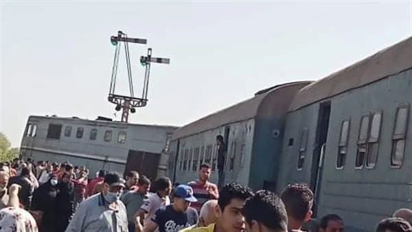 حوادث مكررة - إصابة سائق حادث قطار "المنصورة – دمياط" بكسور بسبب خروجخ عن القضبان " اليوم " 67_1_w10