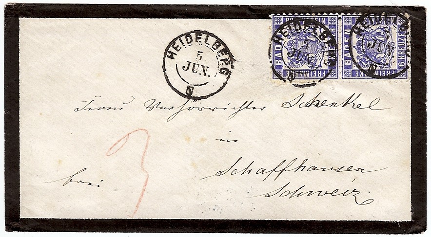 Badische Post in die Schweiz 19a-1910